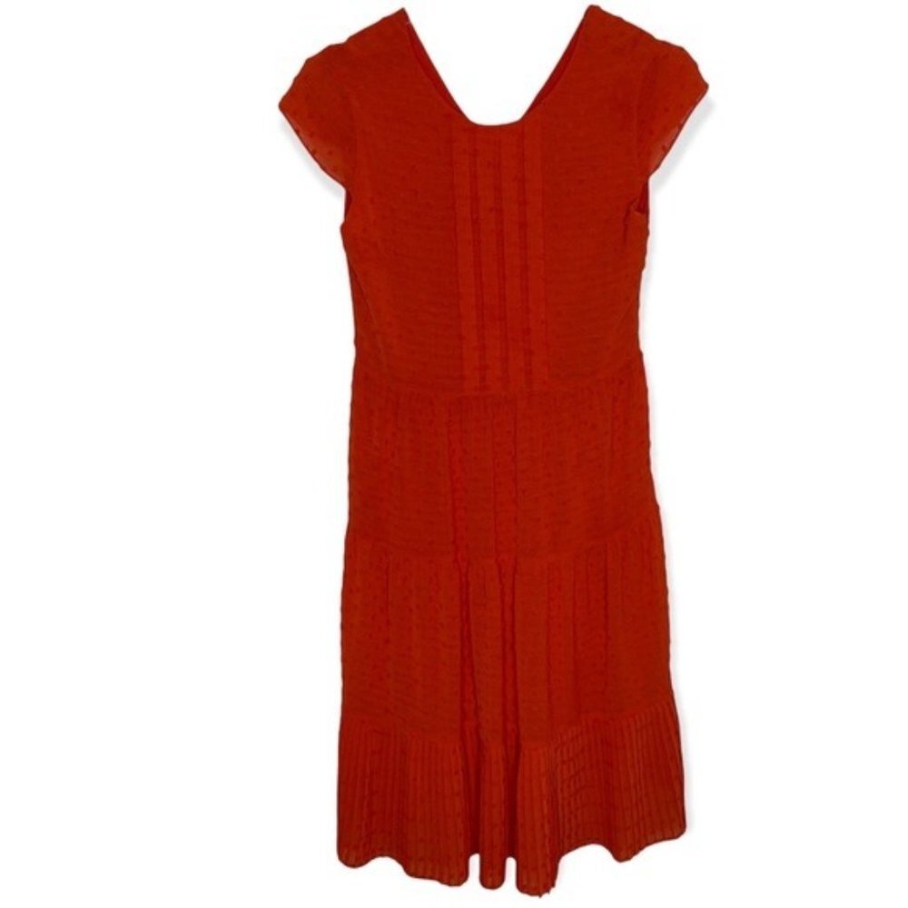 New Maje Crepe Embossed Fit & Flare Mini Dress Sz 2